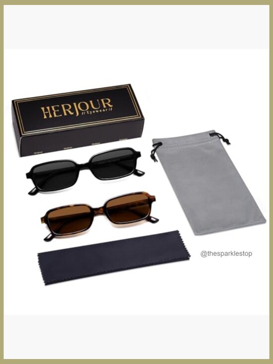 Polarized Retro Rectangle Sunglasses 90s Classic Vintage Sun Glasses UV main image 5